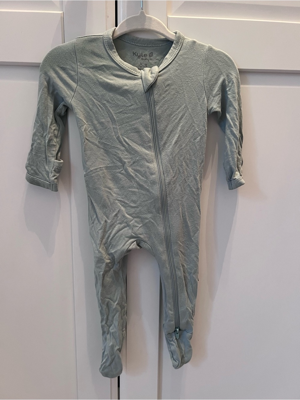 Kyte BABY Sage Green Zip Footed One-Piece